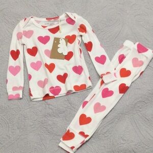 NWT Angel Dear Kids Heart Pajamas - Red and Pink